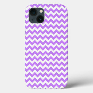 Case-Mate iPhone Case Blanc et pastel Purple Zig Zag Chevron