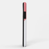 Coques Case-Mate iPhone blanc et rose roux Stylish Monogramme (Dos/Droite)