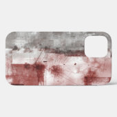 Coques Case-Mate iPhone Blanc Gris Bourgogne Rustique Moderne Abstrait Nr5 (Verso (horizontal))