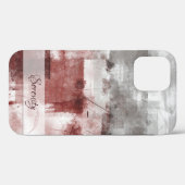 Coques Case-Mate iPhone Blanc Gris Bourgogne Rustique Moderne Abstrait Nr5 (Verso (horizontal))
