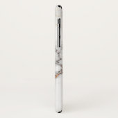 Coques Case-Mate iPhone Blanc Marbré Avec Du Grain (Dos/Gauche)