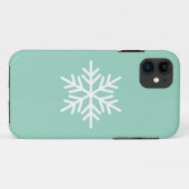 Coques Case-Mate iPhone Blanc Moderne Flocon de Neige Nordique sur Fond Ve (Dos (Horizontal))
