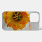 Coques Case-Mate iPhone Blanc N Orange Daffodique Personnalisé (Verso (horizontal))