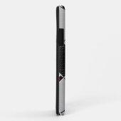 Coques Case-Mate iPhone Blanc noir avec patchwork rétro rouge (Dos/Droite)