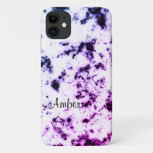 Coques Case-Mate iPhone Blanc Noir Bleu Violet Rose Marbre Peinture Éclabo (Dos)