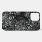 Coques Case-Mate iPhone Blanc Noir : Formes Rondes Simples. (Verso (horizontal))