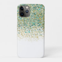 Blanc Or et Paillettes Bleu Canard Glamour Moderne