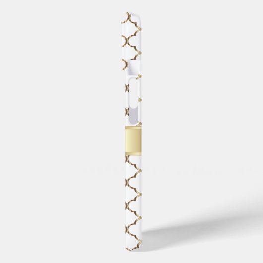 Coques Case-Mate iPhone Blanc & Or Marocain | Nom do-it-yourself (Verso / Gauche)