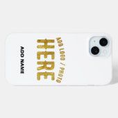 COQUES Case-Mate iPhone BLANC PERSONNALISABLE MODERNE ÉLÉGANT DE MARQUE VÉ (Verso (horizontal))