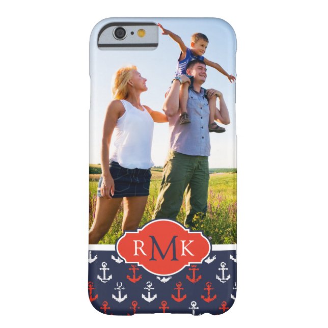 Coques Case-Mate iPhone Blanc rouge et bleu Pattern| votre photo et (Dos)