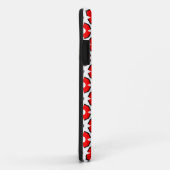 Coques Case-Mate iPhone Blanc rouge et motif noir (Dos/Droite)