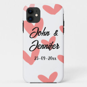 Case-Mate iPhone Case blanc simple style de texte mariage rouge coeur