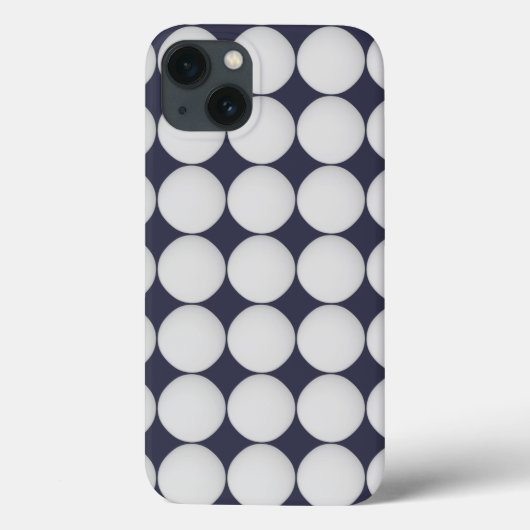 Coques Case-Mate iPhone Blanc simple sur bleu minuit (Verso)