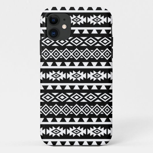 Coques Case-Mate iPhone Blanc stylisé du motif II d'Aztèque grand sur le (Dos)