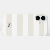 Coques Case-Mate iPhone Blanc sur bande blanche Personnalisé (Verso (horizontal))