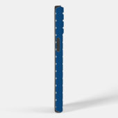 Coques Case-Mate iPhone Blanc sur bleu Polka Motif Monogramme (Verso / Droite)