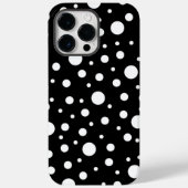 Coques Case-Mate iPhone Blanc sur le Motif de points Polka Noir (Verso)