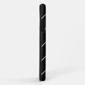 Coques Case-Mate iPhone Blanc sur noir (Dos/Droite)