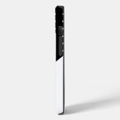 Coques Case-Mate iPhone Blanc sur noir Polka Motif Monogramme (Verso / Gauche)