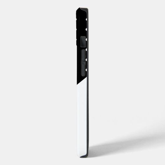 Coques Case-Mate iPhone Blanc sur noir Polka Motif Monogramme (Verso / Gauche)