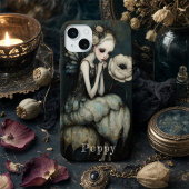 Coques Case-Mate iPhone Blanche Fée Gothique Fleur Personnalisée Whimsgoth