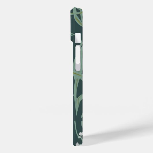 Coques Case-Mate iPhone Blancs De Neige Fleurs Sur Vert (Verso / Gauche)