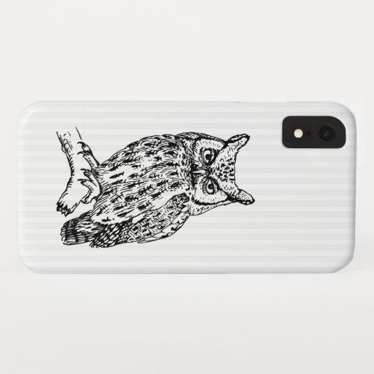 Coques Case-Mate iPhone Blancs Et Chouette (Dos (Horizontal))