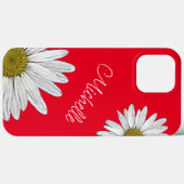 Coques Case-Mate iPhone Blancs marguerites Whimsical Floral Rouge (Verso (horizontal))