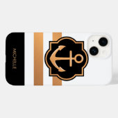 Coques Case-Mate iPhone Blancs noirs et dorés (Verso (horizontal))