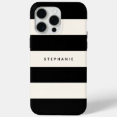 Coques Case-Mate iPhone Blancs noirs et lunettes avec nom (Verso)