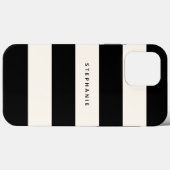 Coques Case-Mate iPhone Blancs noirs et lunettes avec nom (Verso (horizontal))