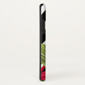 Coques Case-Mate iPhone Blancs noirs Fleurs jaunes (Dos/Droite)