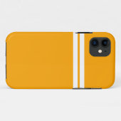 Coques Case-Mate iPhone Blancs Top Racing Sur Bright Yellow Orange (Dos (Horizontal))