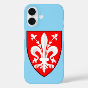 Coques iPhone 16 Blason de Florence Lys rouge florentin