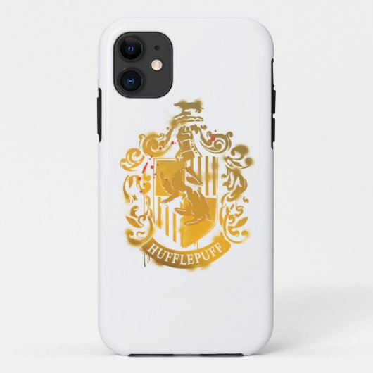 Coques Case-Mate iPhone Blason de Poufsouffle - Éclaboussé (Dos)