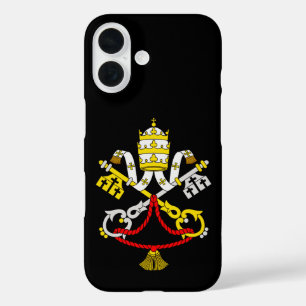 Coques iPhone 16 Blason du Vatican Emblème d'art fin de luxe