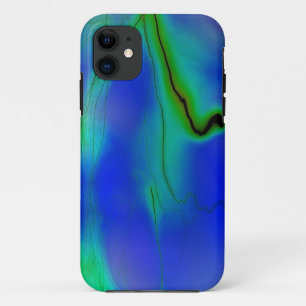 Coque iPhone 11 blauer und grüner Blitz iphone Kasten