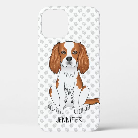 Coques Case-Mate iPhone Blenheim Cavalier King Charles Spaniel & Nom (Verso)