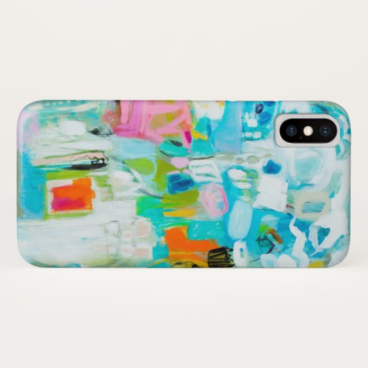 Coques Case-Mate iPhone Bleu Abstrait (Dos (Horizontal))