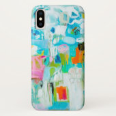 Coques Case-Mate iPhone Bleu Abstrait (Dos)