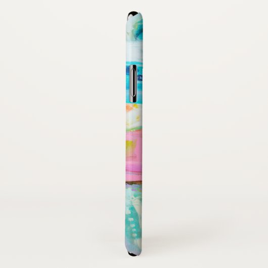 Coques Case-Mate iPhone Bleu Abstrait (Dos/Droite)