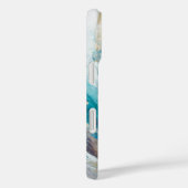 Coques Case-Mate iPhone Bleu Abstrait Brush Strokes Art moderne (Verso / Droite)