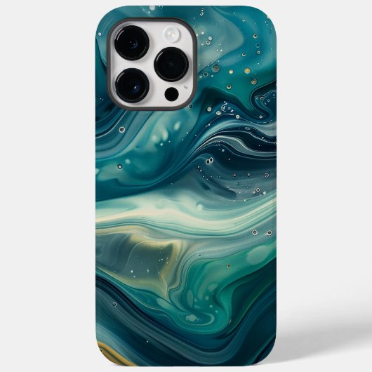 Coques Case-Mate iPhone Bleu Abstrait et vert aquatique (Verso)