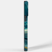 Coques Case-Mate iPhone Bleu Abstrait et vert aquatique (Verso / Droite)