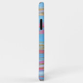 Coques Case-Mate iPhone Bleu Abstrait, rose et doré (Dos/Droite)