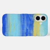 Coques Case-Mate iPhone Bleu Aqua Turquoise Nautique Abstrait (Verso (horizontal))