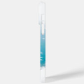 Coques Case-Mate iPhone bleu arctique gelé argenté brillant à feuillage pe (Verso / Gauche)