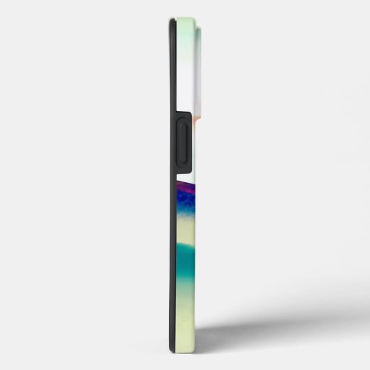 Coques Case-Mate iPhone Bleu artistique Paysage Abstrait Monogramme (Verso / Droite)