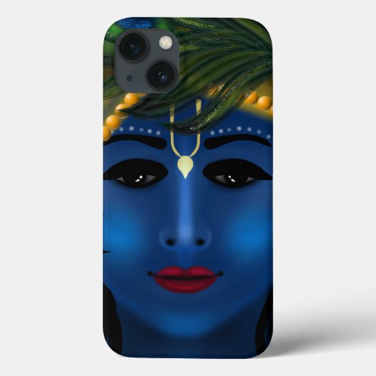 Coques Case-Mate iPhone Bleu attirant du Seigneur Krishna - Art Hare Krish (Verso)