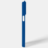 Coques Case-Mate iPhone Bleu avec bande de course blanche (Verso / Droite)